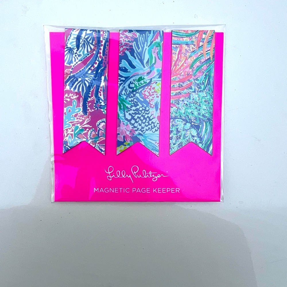 Lilly Pulitzer Magnetic Bookmarks - vivid colors. Never opened